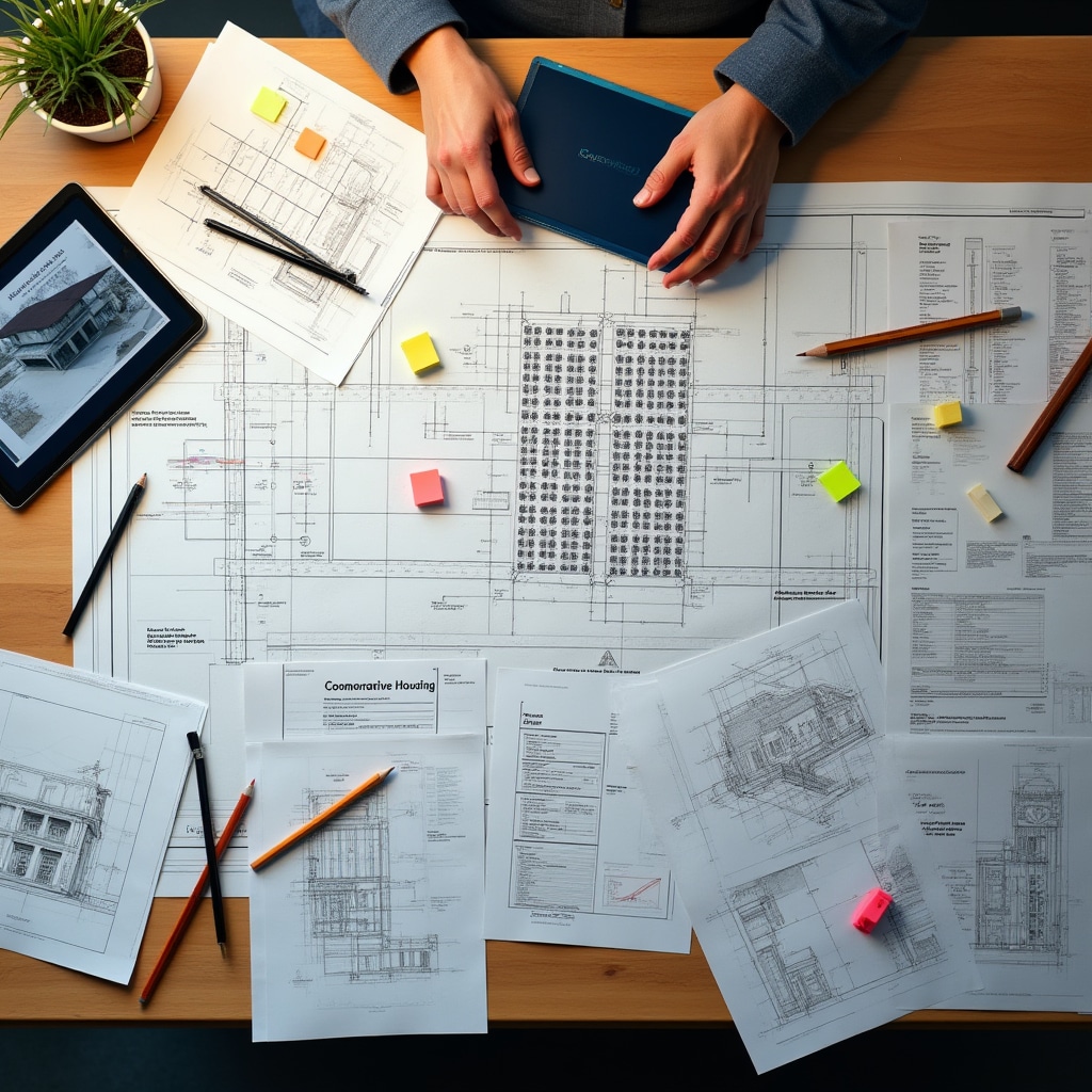 Detailed solar system design specifications and technical drawings on desk